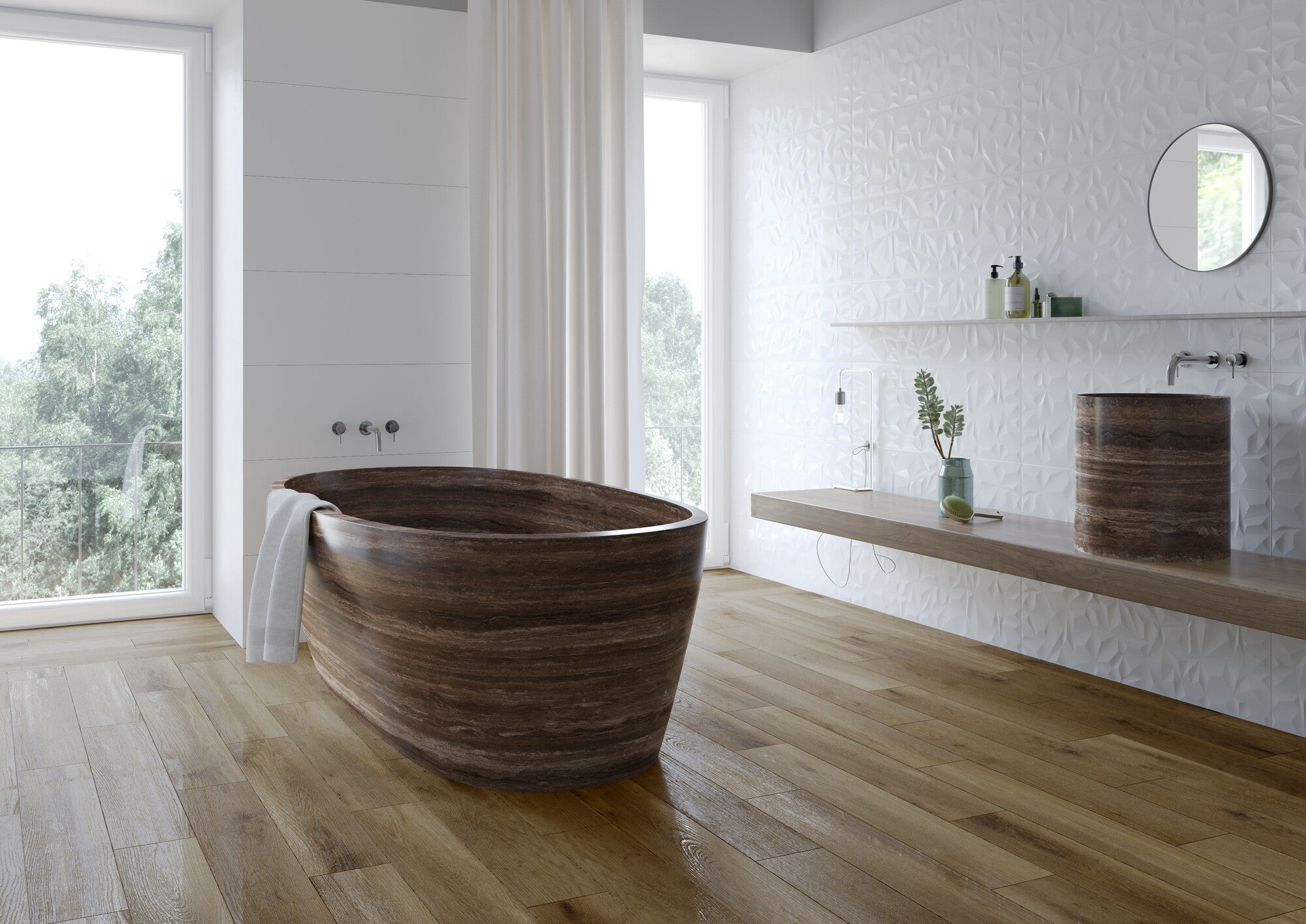 Gres szkliwiony Snow White mat 60x120 cm 1.44 m2 1