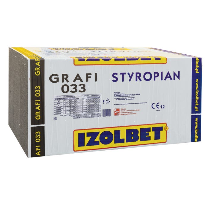 Styropian Izolbet Grafi 10 cm EPS 0,033 W/(mK) 3 m2
