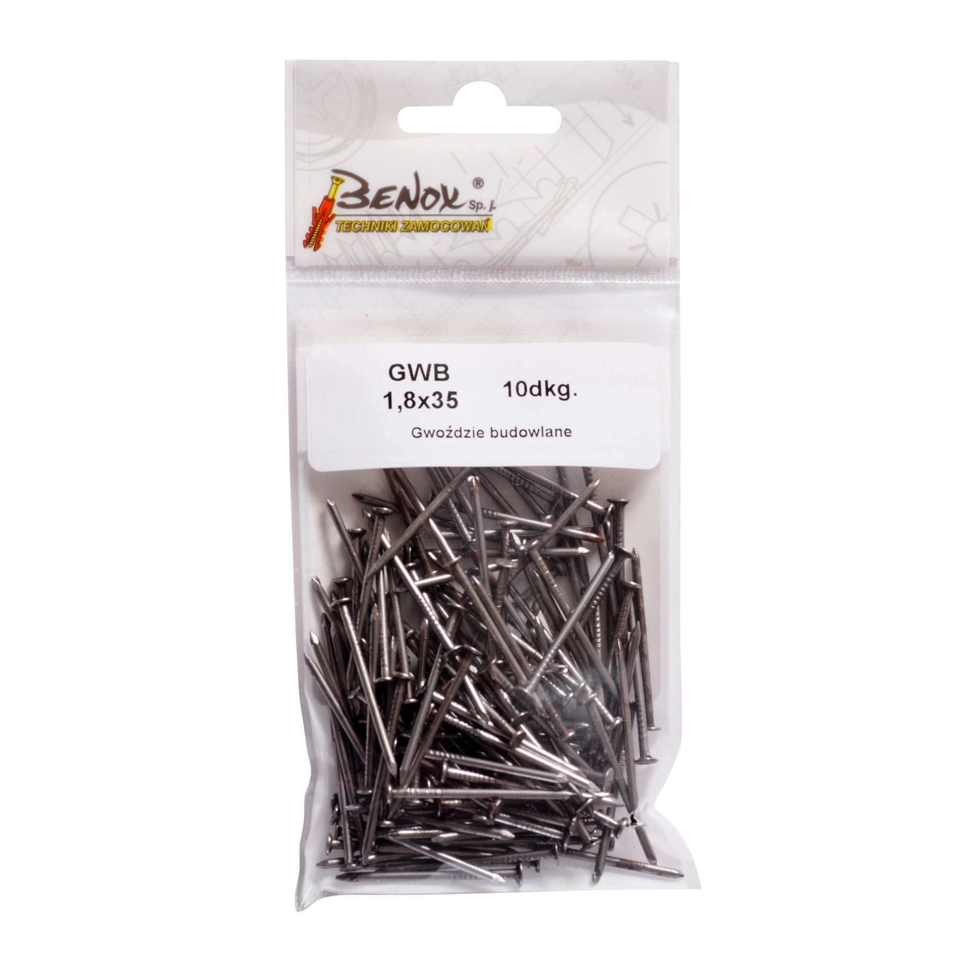 Gwóźdź budowlany 1.8x35 mm (10 dkg.) 1