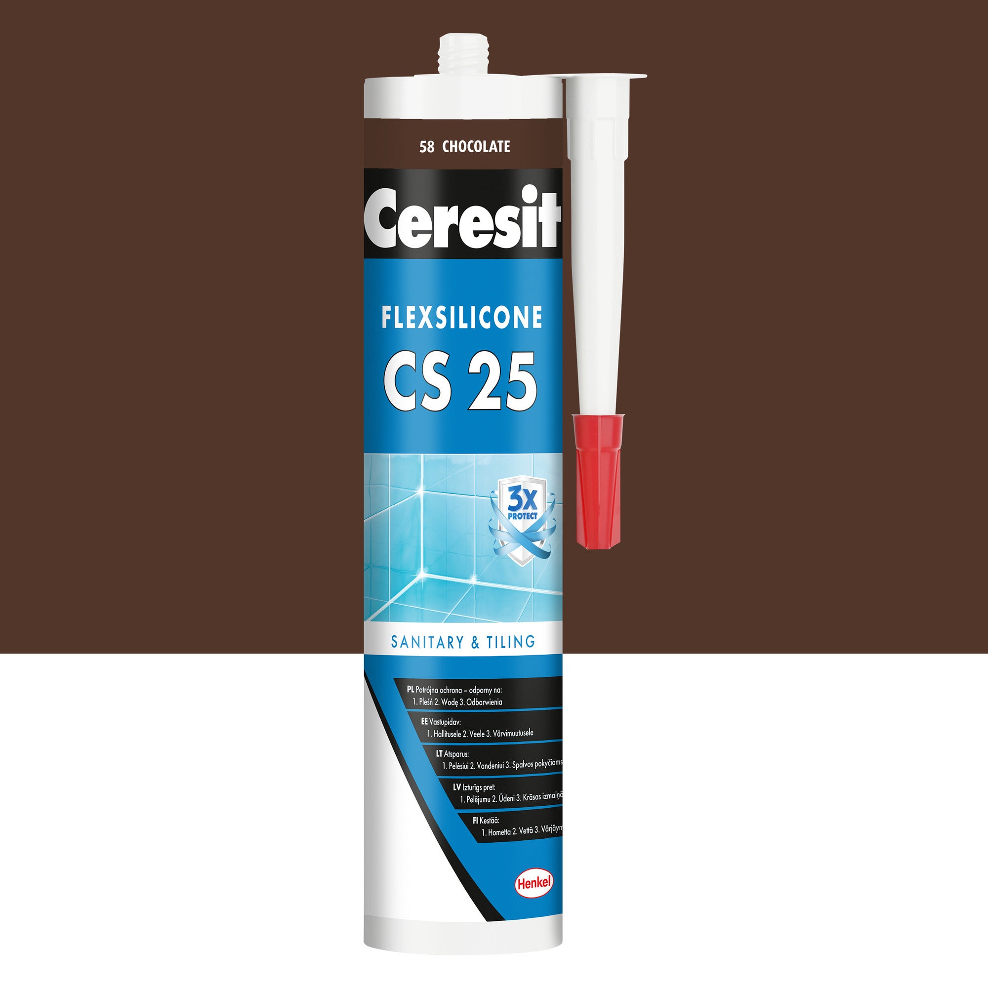 Silikon sanitarny CS25 58 chocolate 280 ml 0