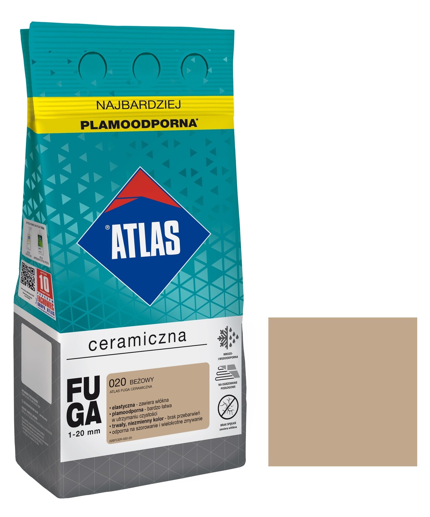 Fuga ceramiczna Atlas 020 beżowy 5kg