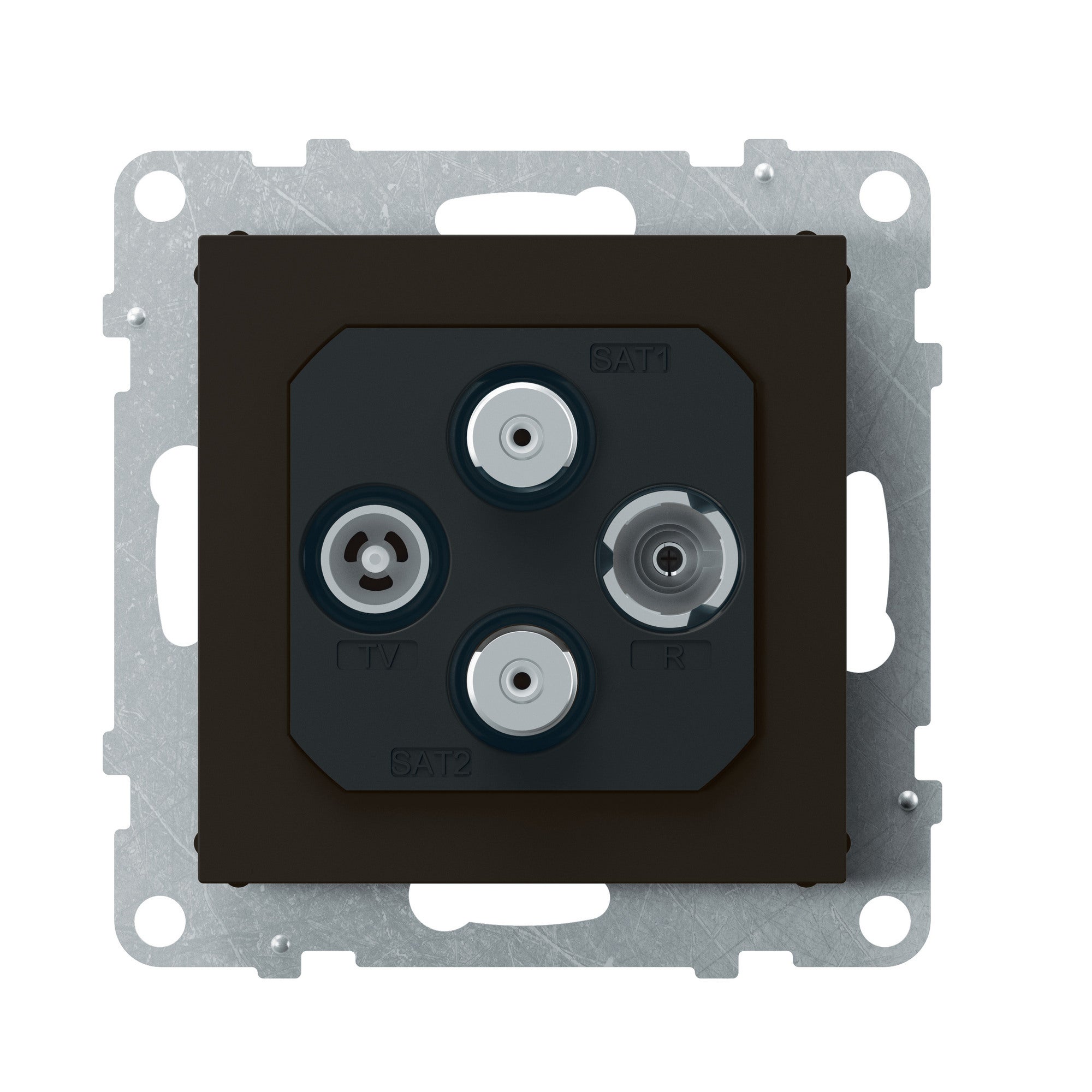 Suno czarny gniazdo TV-R-2xSAT 0