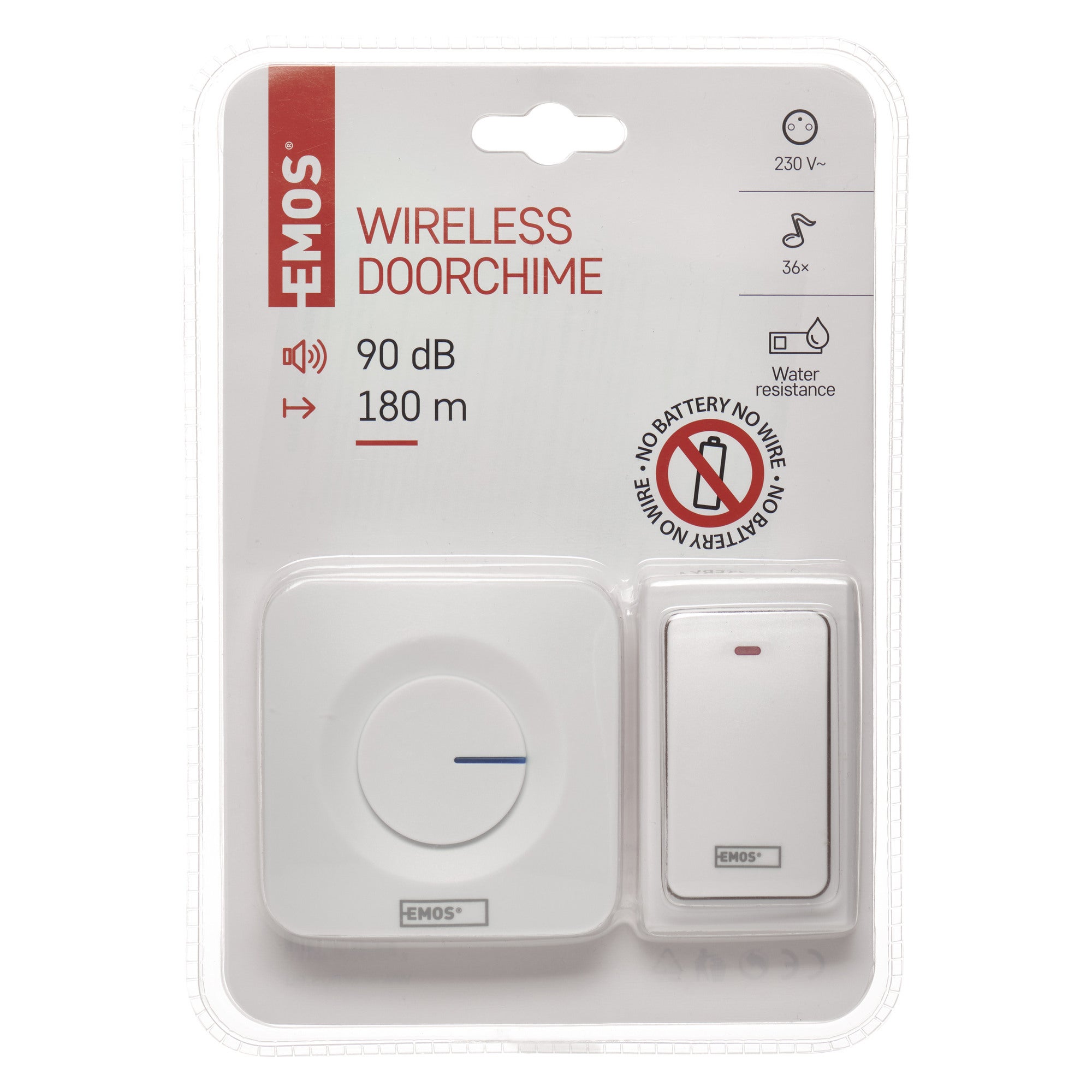 Dzwonek bezprzewodowy z przyciskiem bezbateryjnym 3