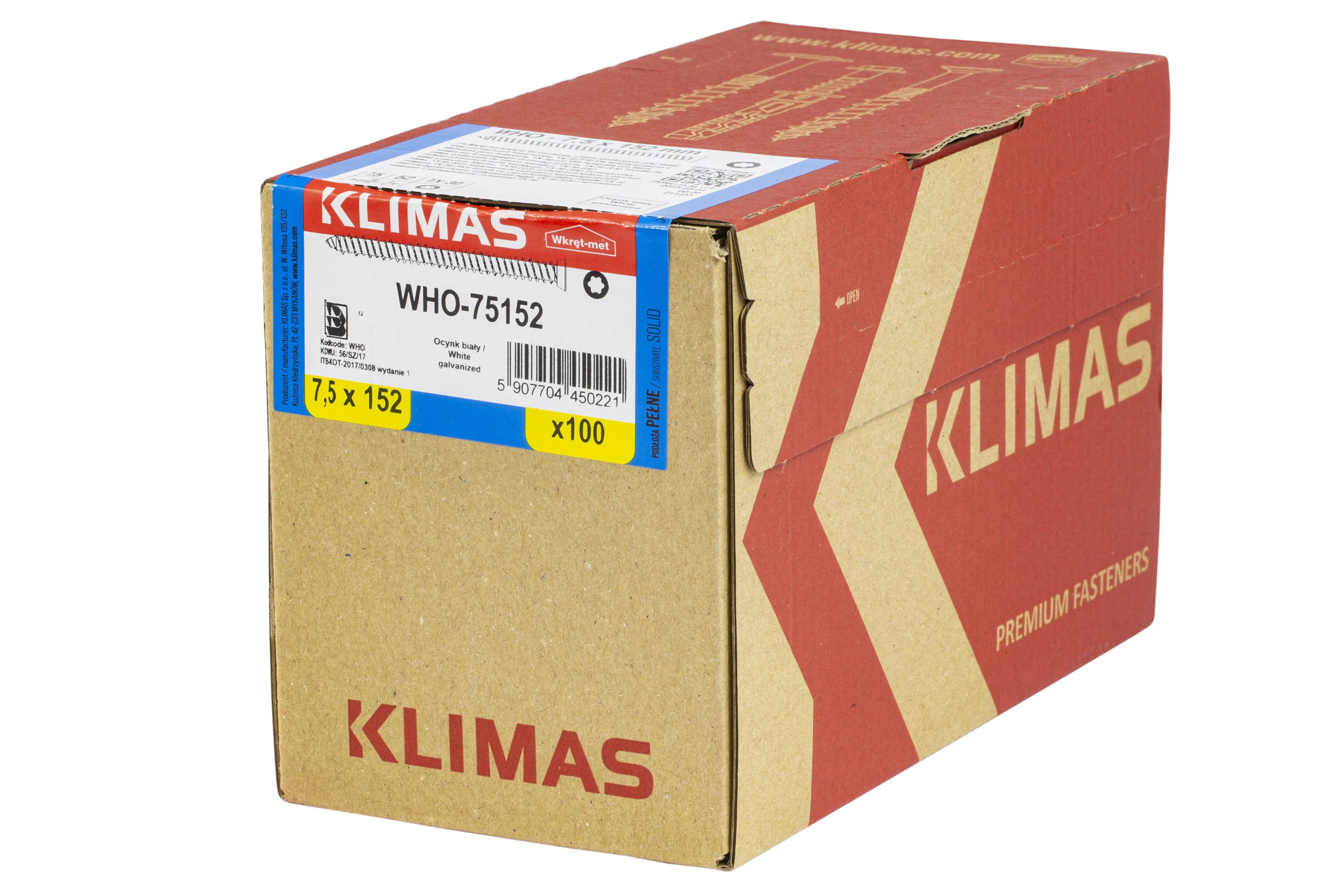 Wkręty hartowane do ościeżnic 7.5x152 mm (2.96 kg.) 1