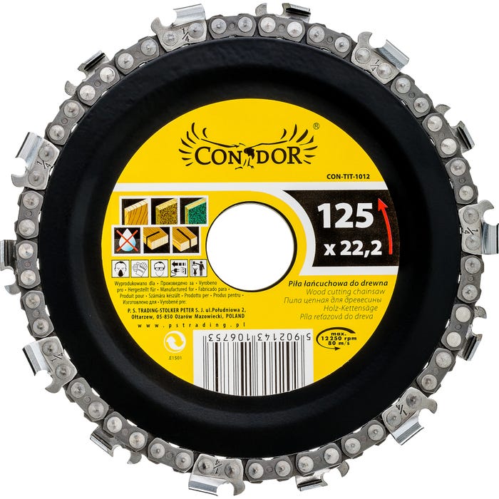 Tarcza łańcuchowa do drewna 125 mm