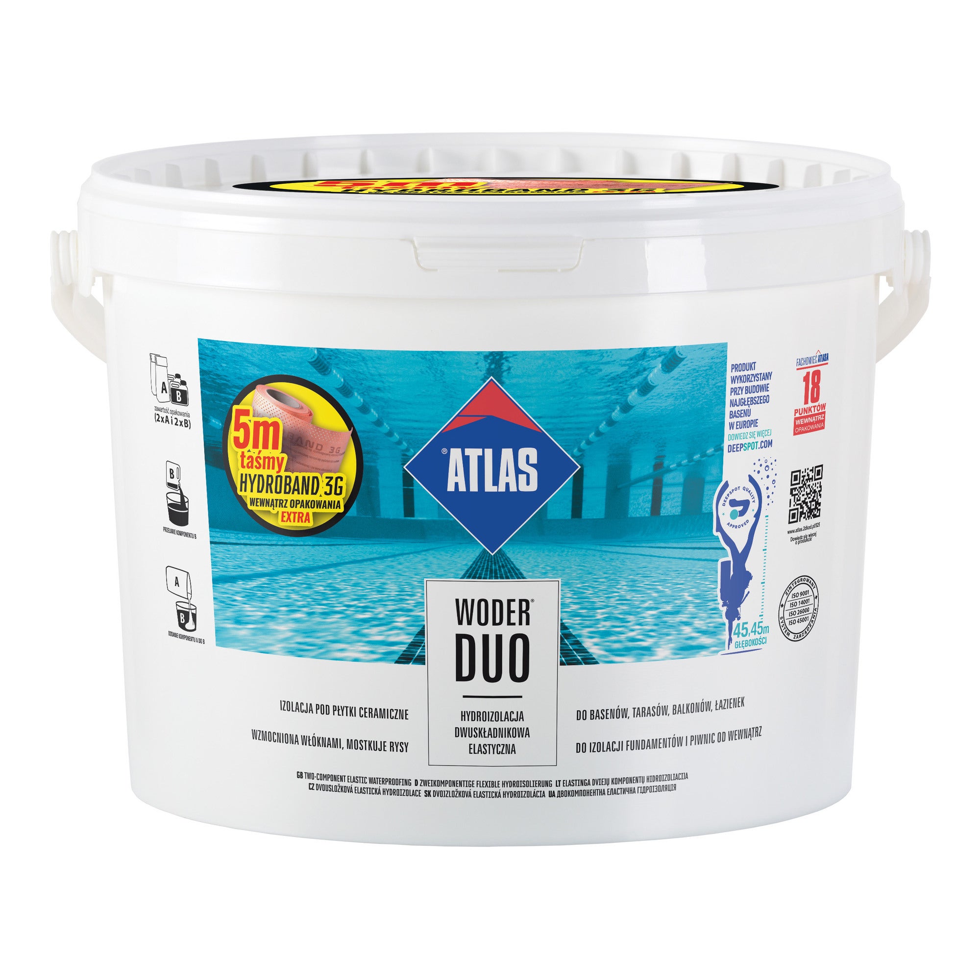 Hydroizolacja Atlas Woder Duo  16 kg