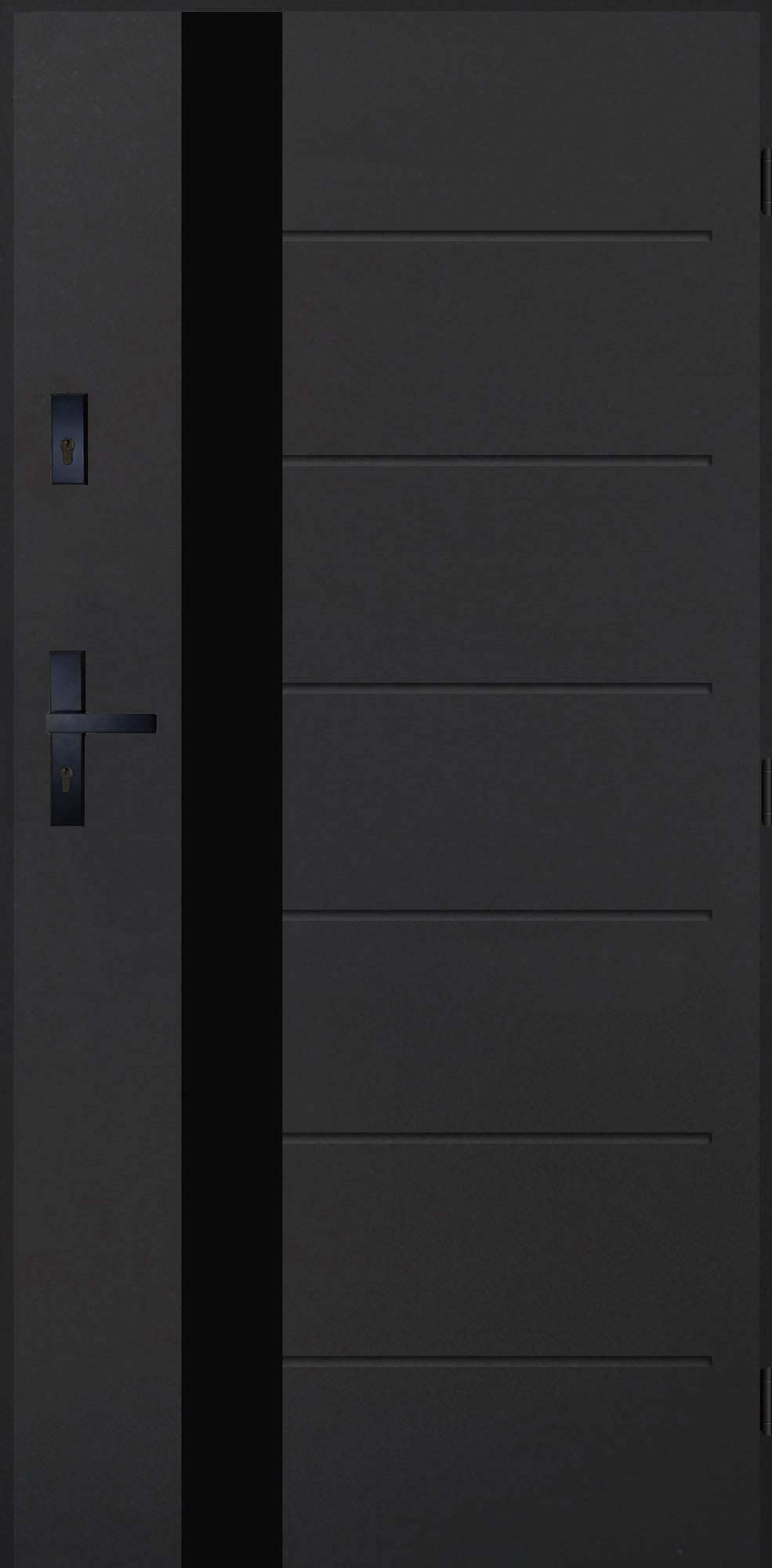 Drzwi zewnętrzne akustyczne Gdynia antracyt 90 lewe