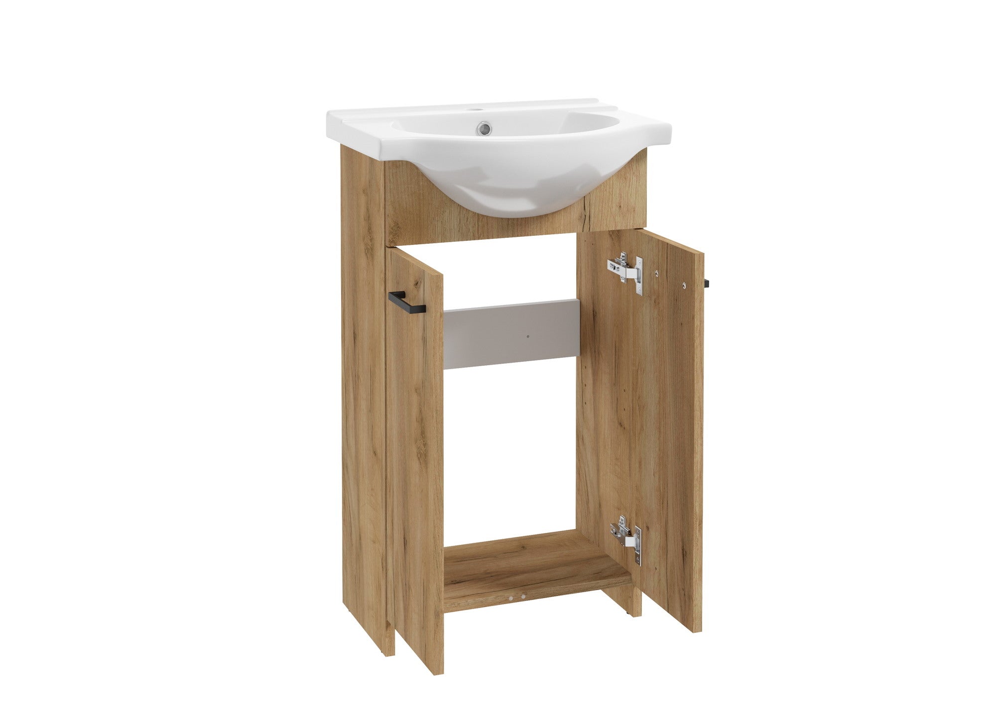 Zestaw szafka z umywalką Soft 50 cm dąb