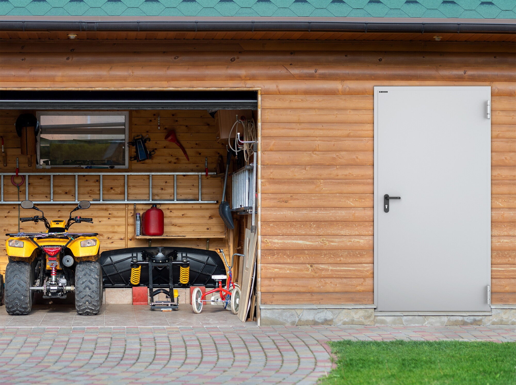 Drzwi techniczne Technical 60, 1020x2060,RAL 7035, prawe 1