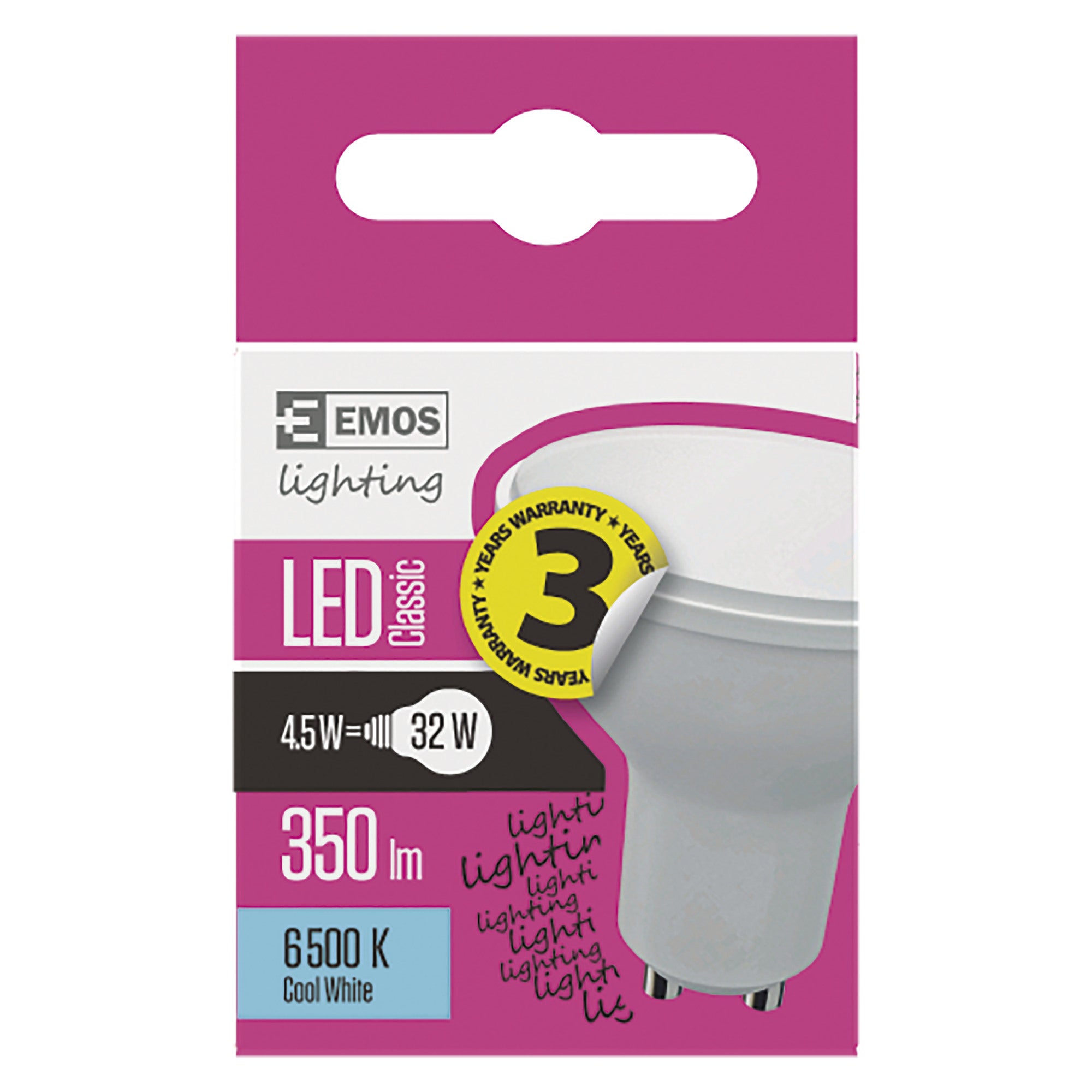 Żarówka LED GU10 3,8W 320lm 6500K 3