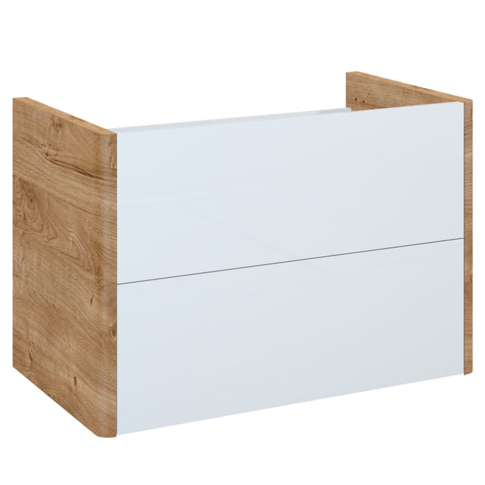 Szafka wisząca Sottile dąb grandson / biała 80 cm