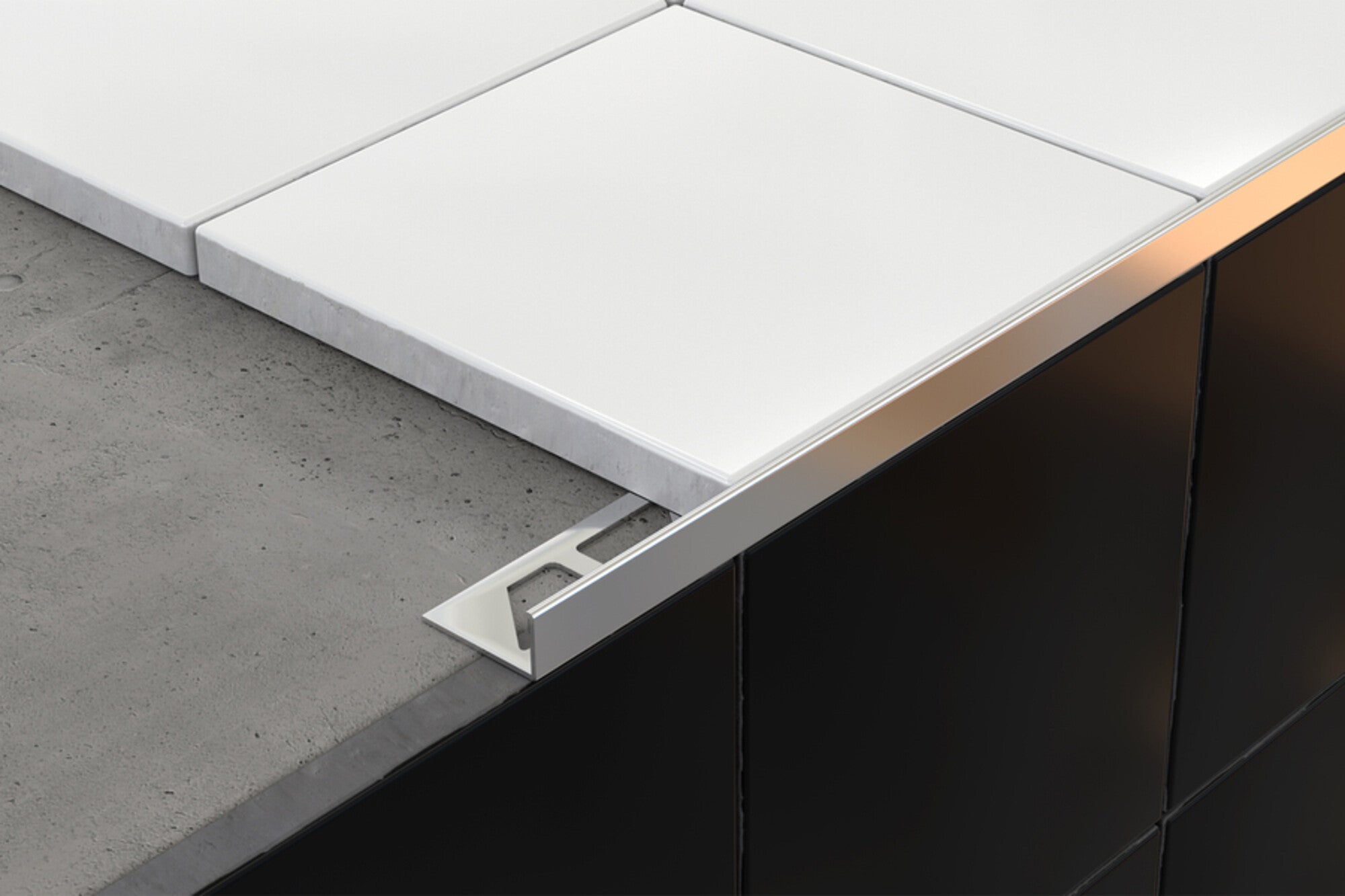 Profil narożny 10mmx24mm gr. 0.8mm Stal nierdzewna 250 cm Naturalny poler CEZAR 1