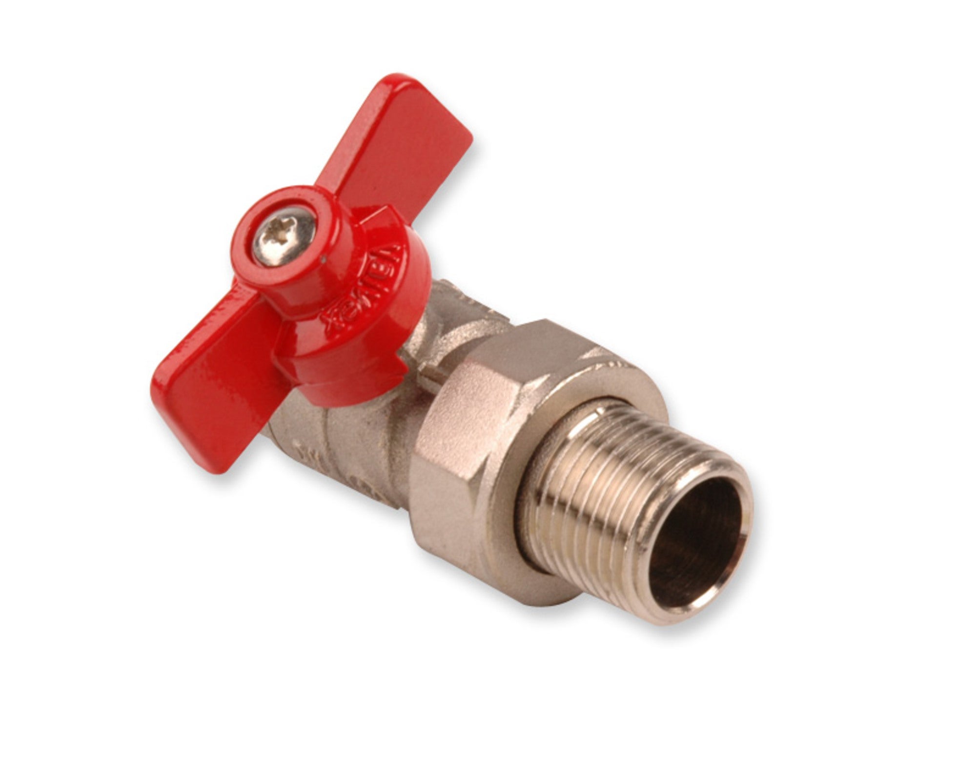 Zawór kulowy Standard GZ/GW 3/4" z półśrubunkiem i motylkiem