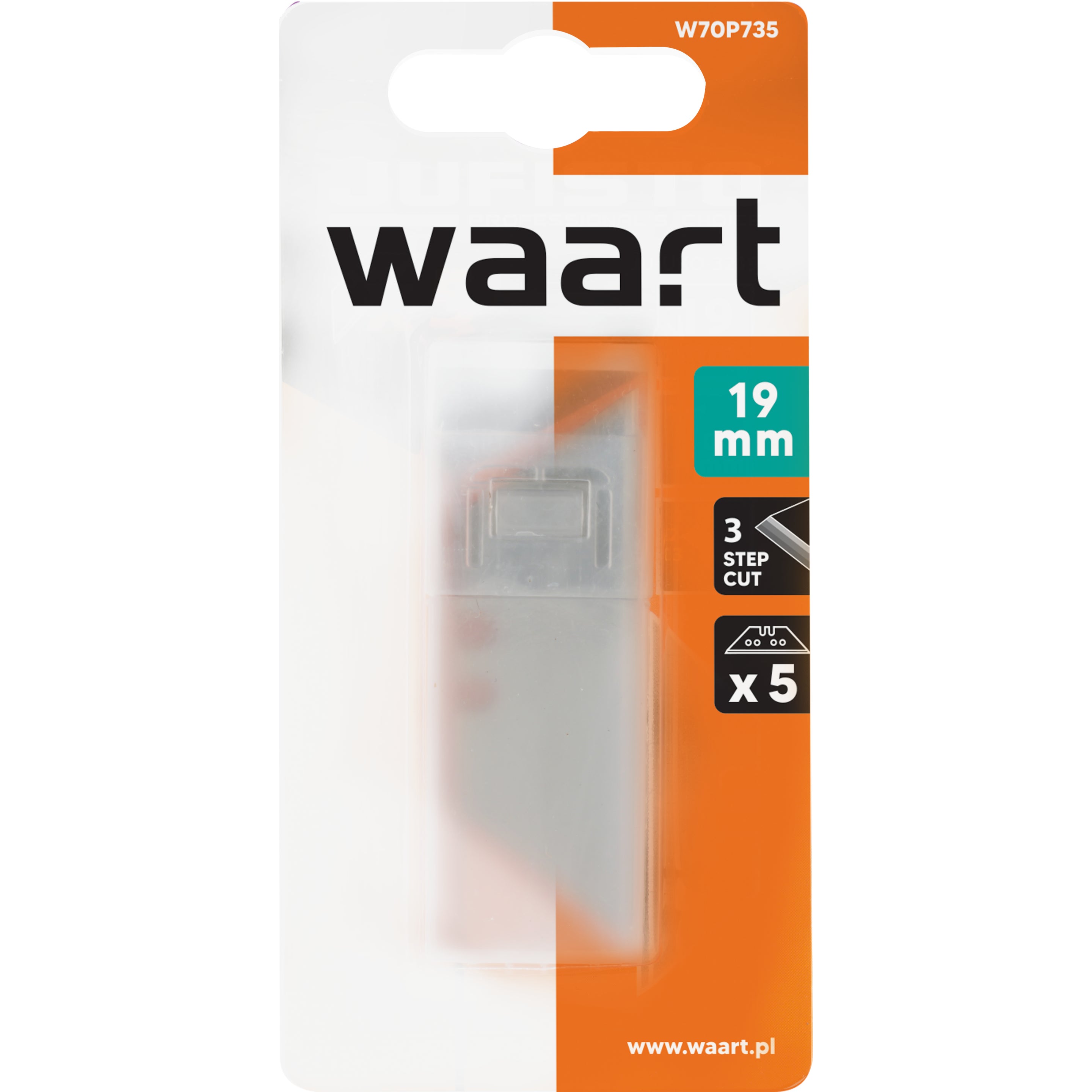 Ostrza trapezowe wymienne 19 mm, 5 szt. WAART 1
