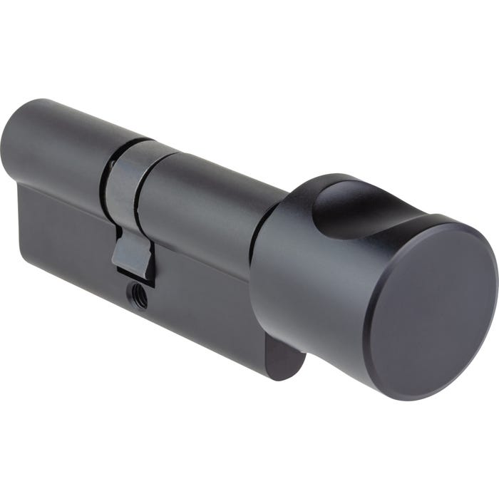 Wkładka drzwiowa bębenkowa Łucznik E-8 G35x35 mm czarny mat