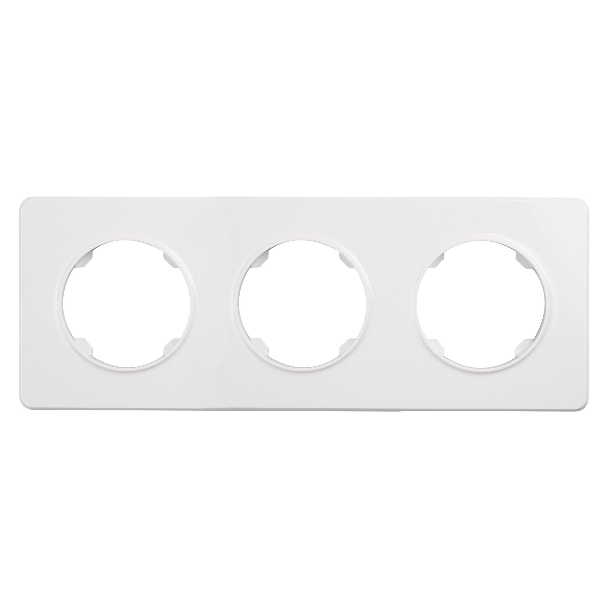 Oval biały ramka potrójna