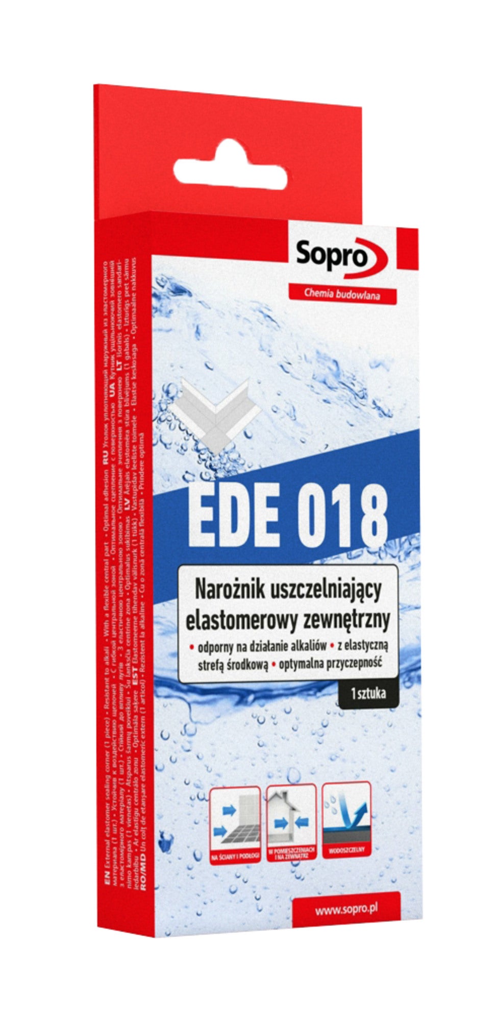 Narożnik uszczelniający zewnątrzny EDE 018 Sopro 1