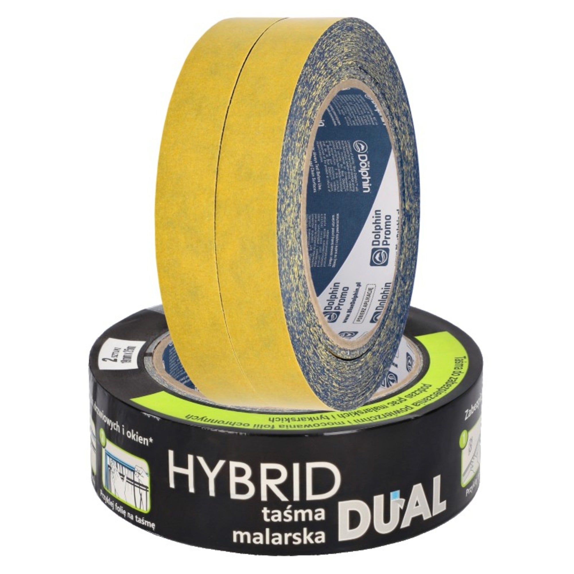 Taśma dwustronna Hybrid Dual BlueDolphin 25m x 19mm 2 sztuki 2
