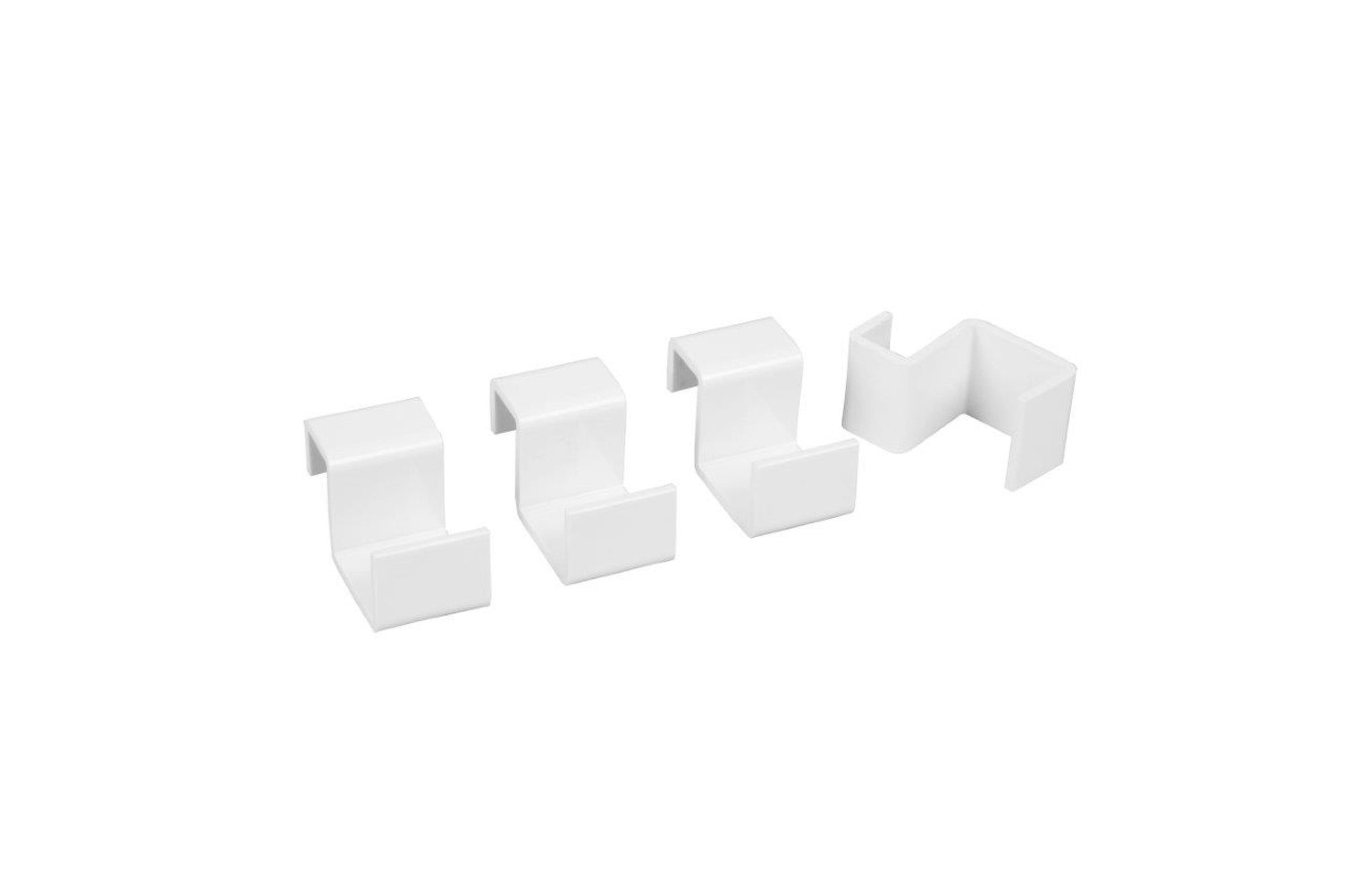 Komplet wieszaków kwadratowych, białe 0