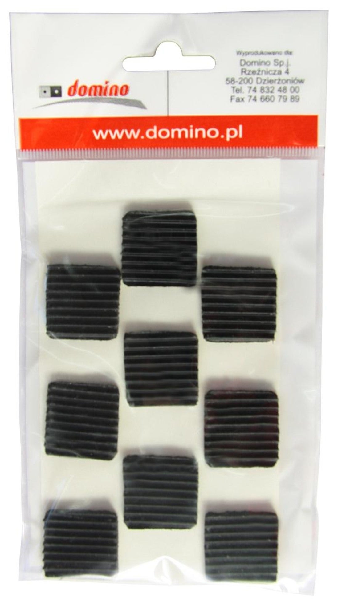 Podkładki antypoślizgowe samoprzylepne czarne 25x25 mm (9 szt.) 