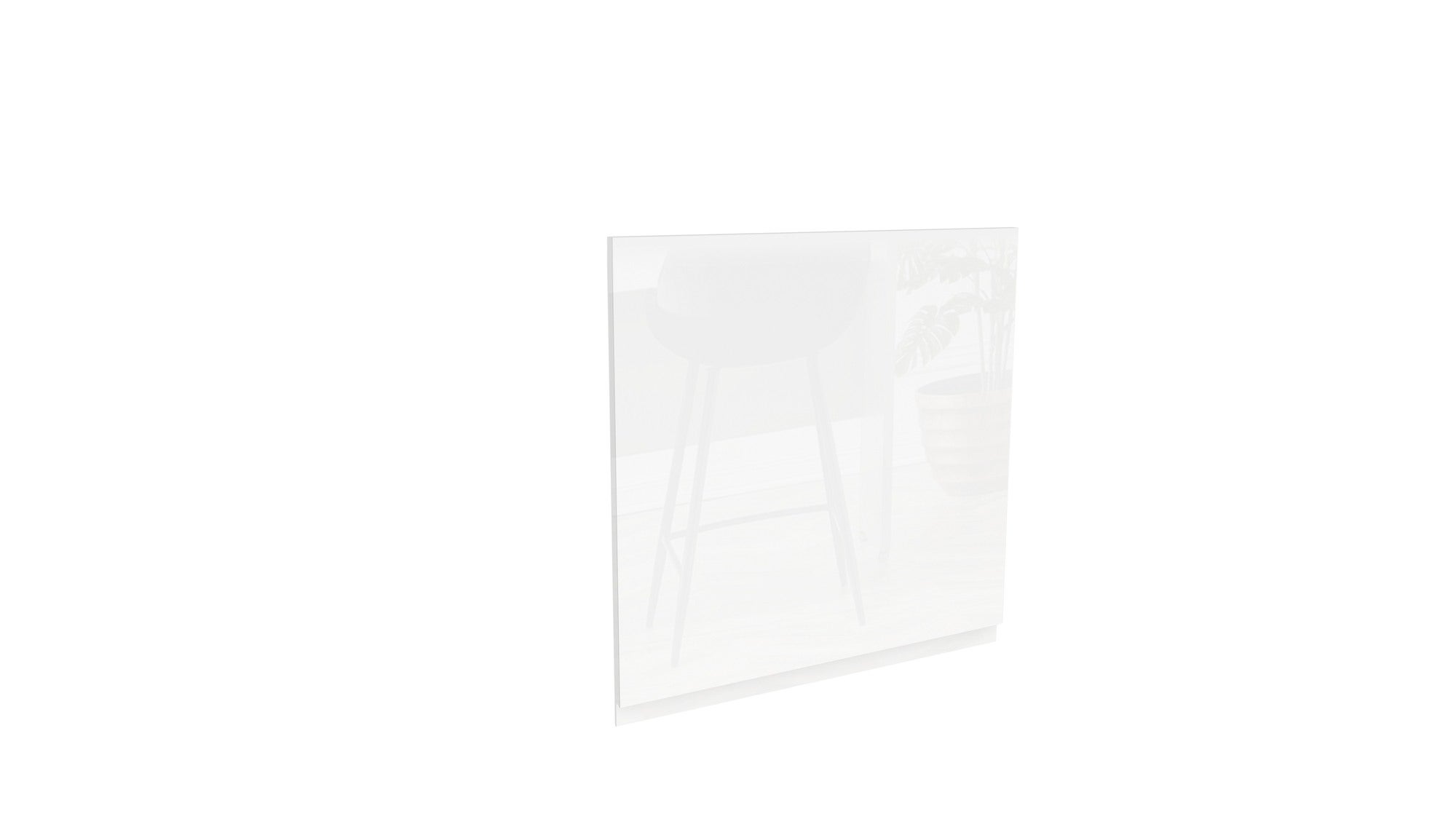 Front Tafla B 643x596 akryl biały połysk do słupka pod piekarnik 60cm 0