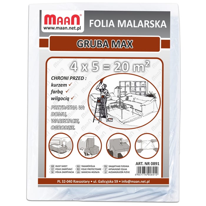 Folia malarska 4x5m