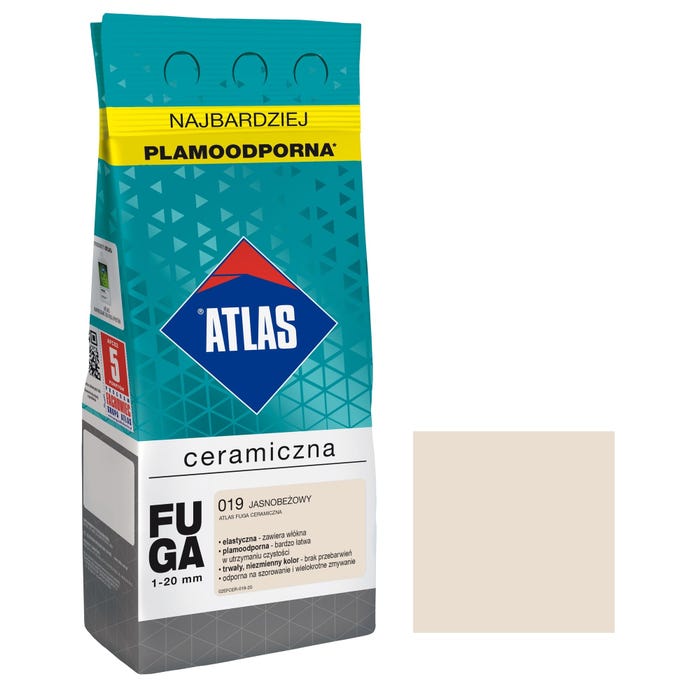 Fuga ceramiczna Atlas 019 jasnobeżowy 2kg