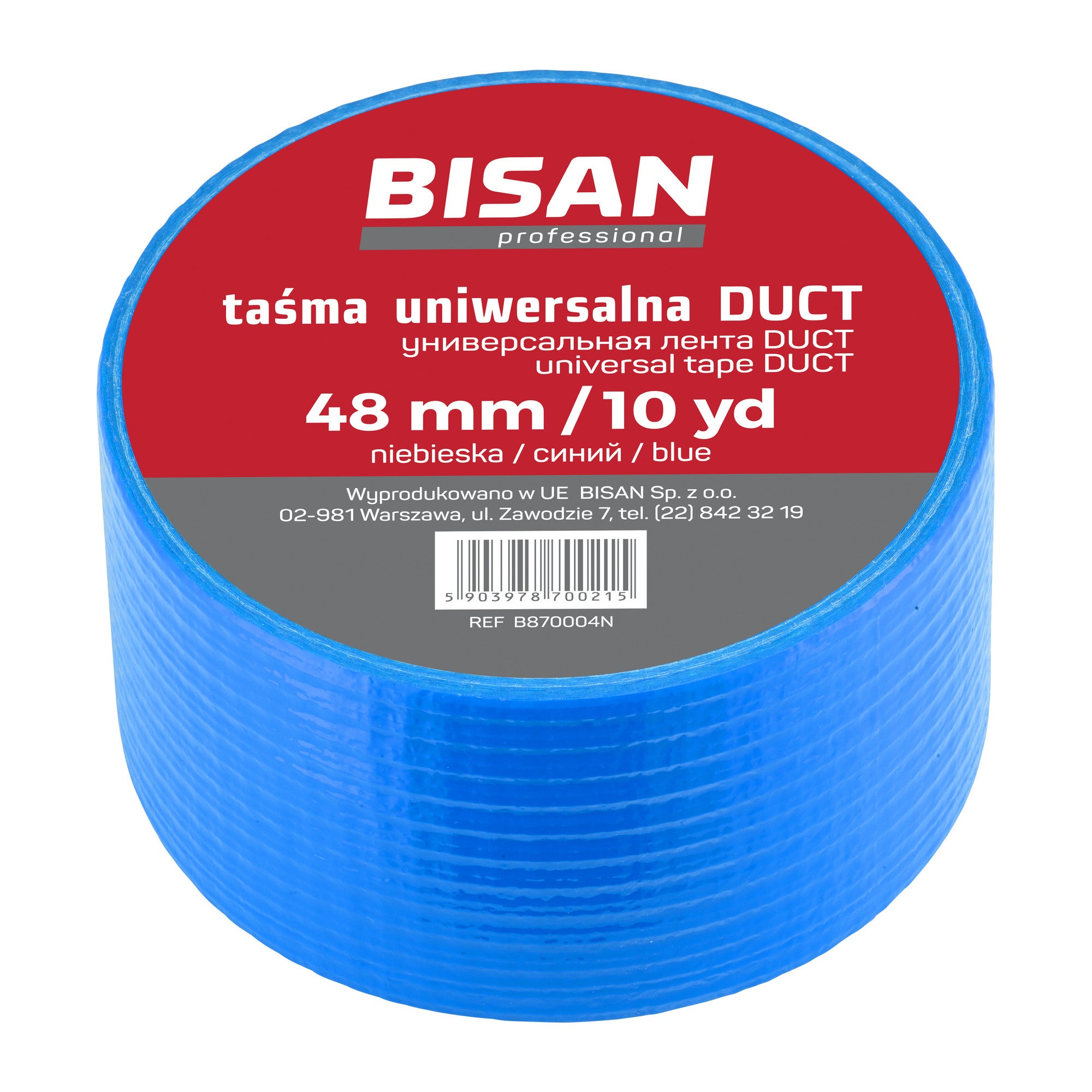 Taśma izolacyjna uniwersalna Duct 48 mm/10 mb, niebieska