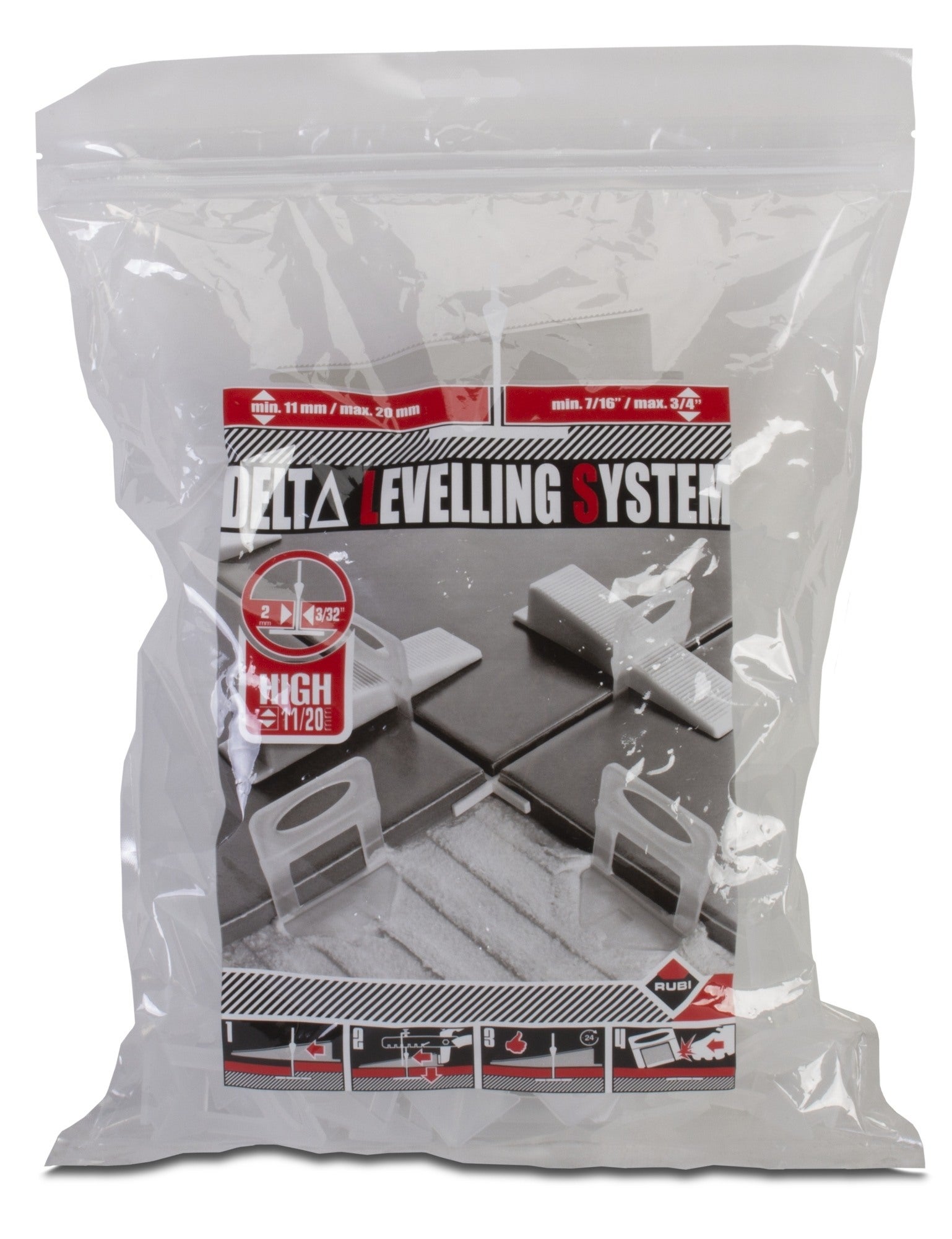 Paski do poziomowania płytek Delta Level 11-20 mm 2 mm, 100 szt. 0