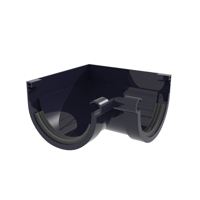 Łącznik kątowy wewnętrzny G80, grafitowy PVC Scala Plastics