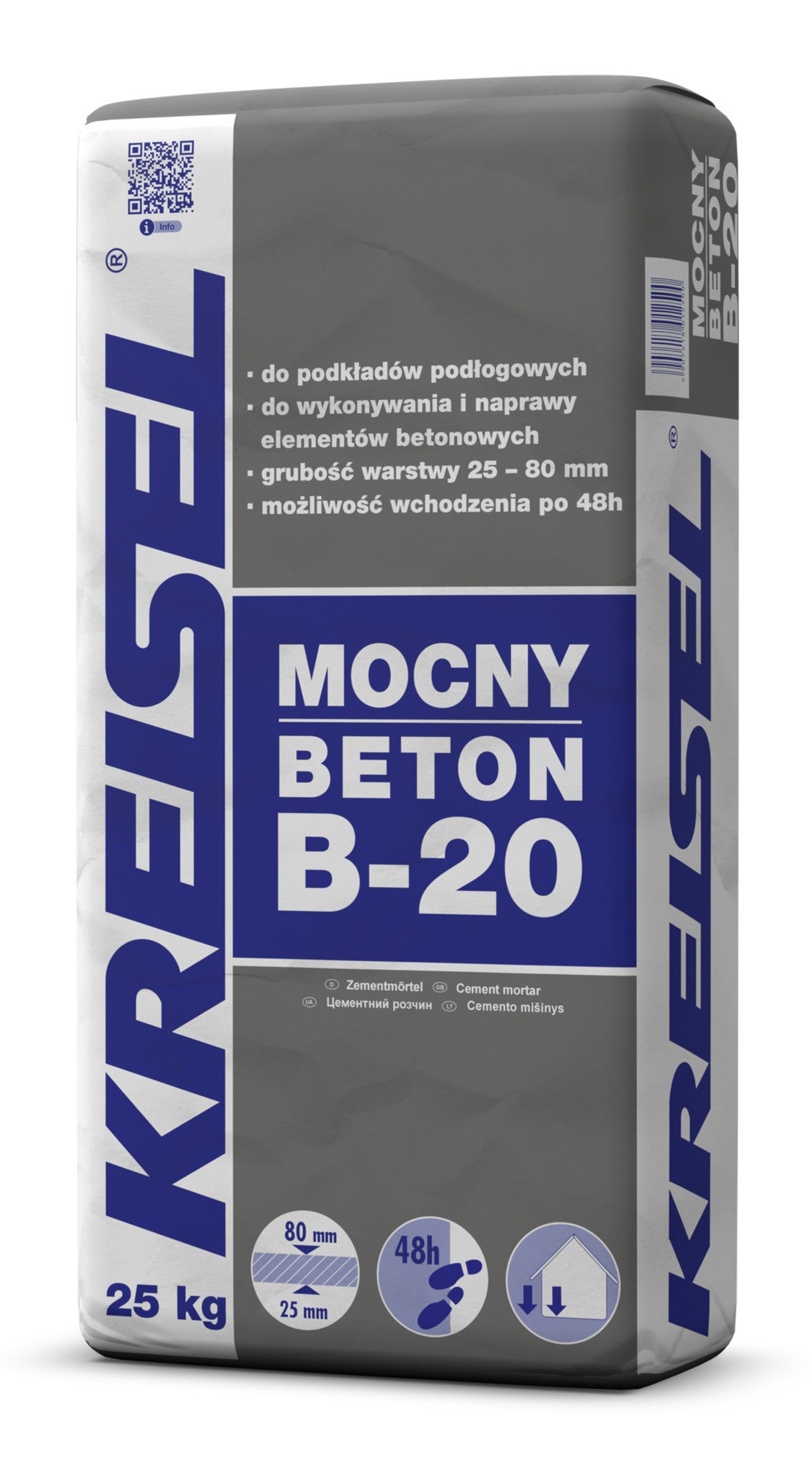 Zaprawa cementowa Mocny Beton B-20 Kreisel 25 kg