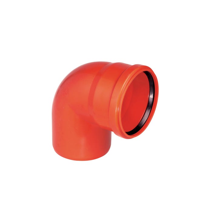 Kolano kanalizacyjne zewnętrzne, PVC fi 110 mm, kąt 87°