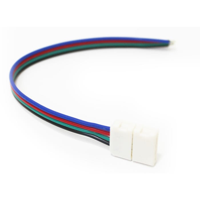 Złącze do taśm LED RGB 10mm zacisk-przewód