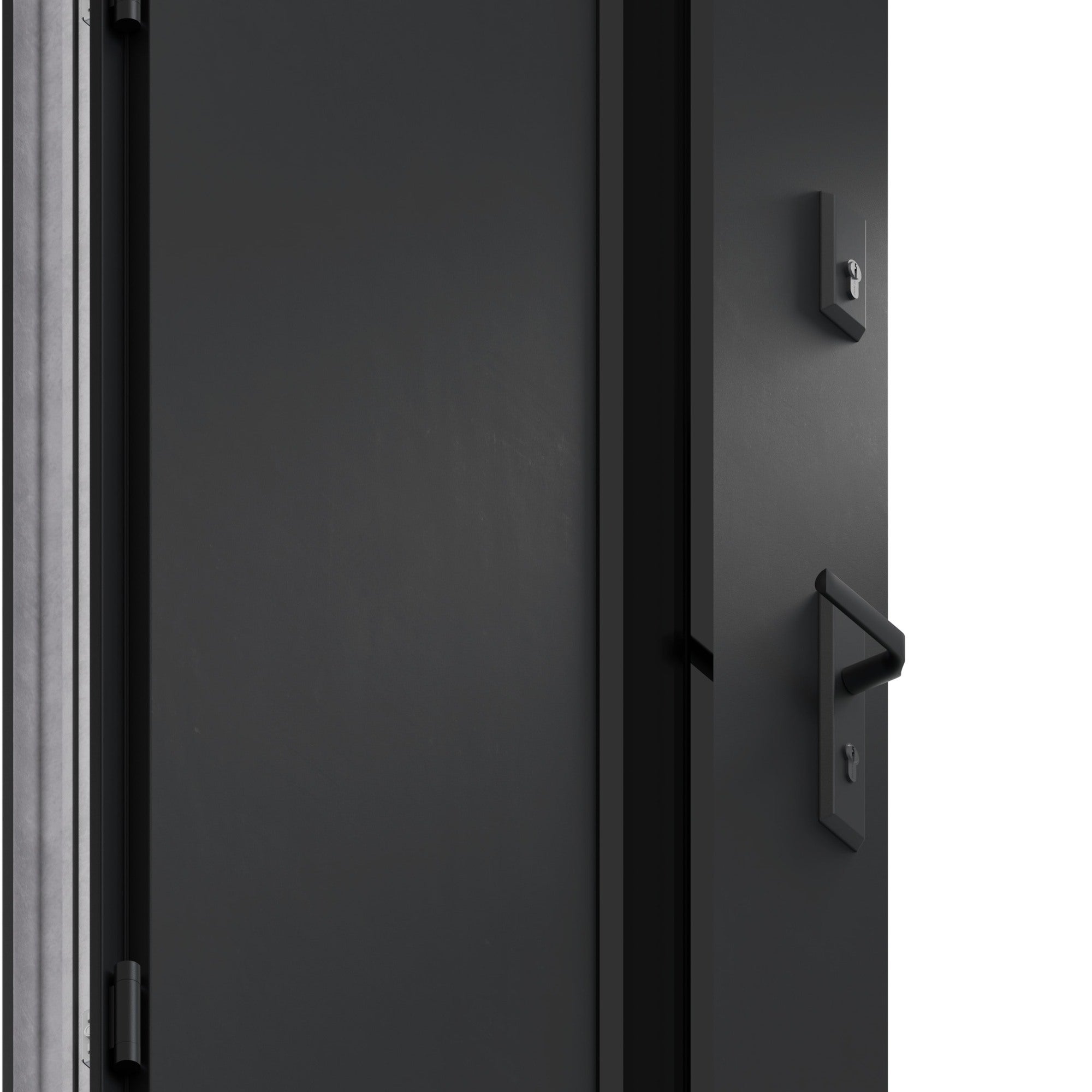 Drzwi stalowe MILAN szklone dark grey 80 lewe 2