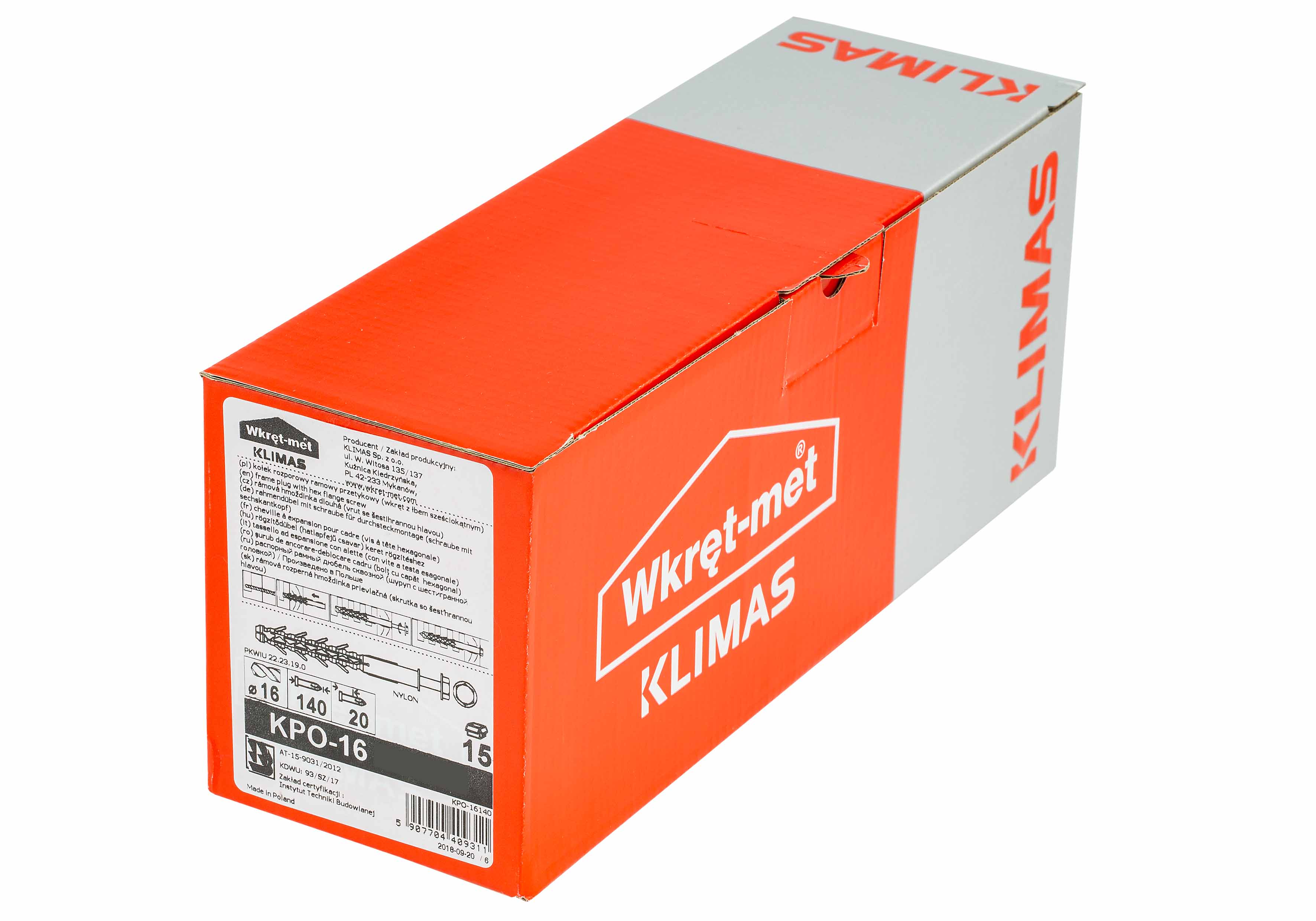 Kołek do dużych obciążeń 16x140 mm (15 szt.) 1