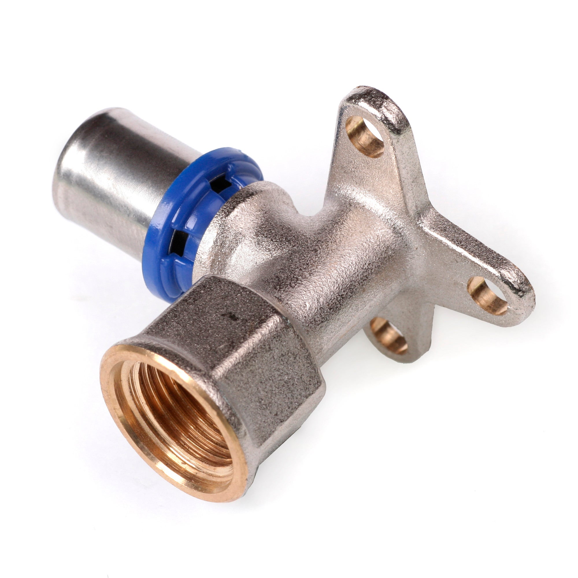 Pex Kolano zaciskowe naścienne 16 mm x 1/2" Radopress 1