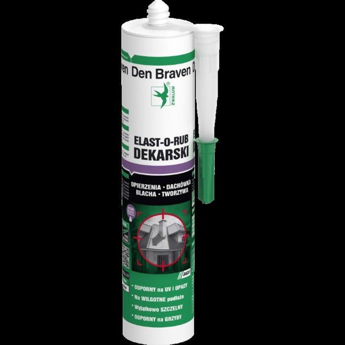 Uszczelniacz dekarski Den Braven Elast O-Rub brązowy 280ml