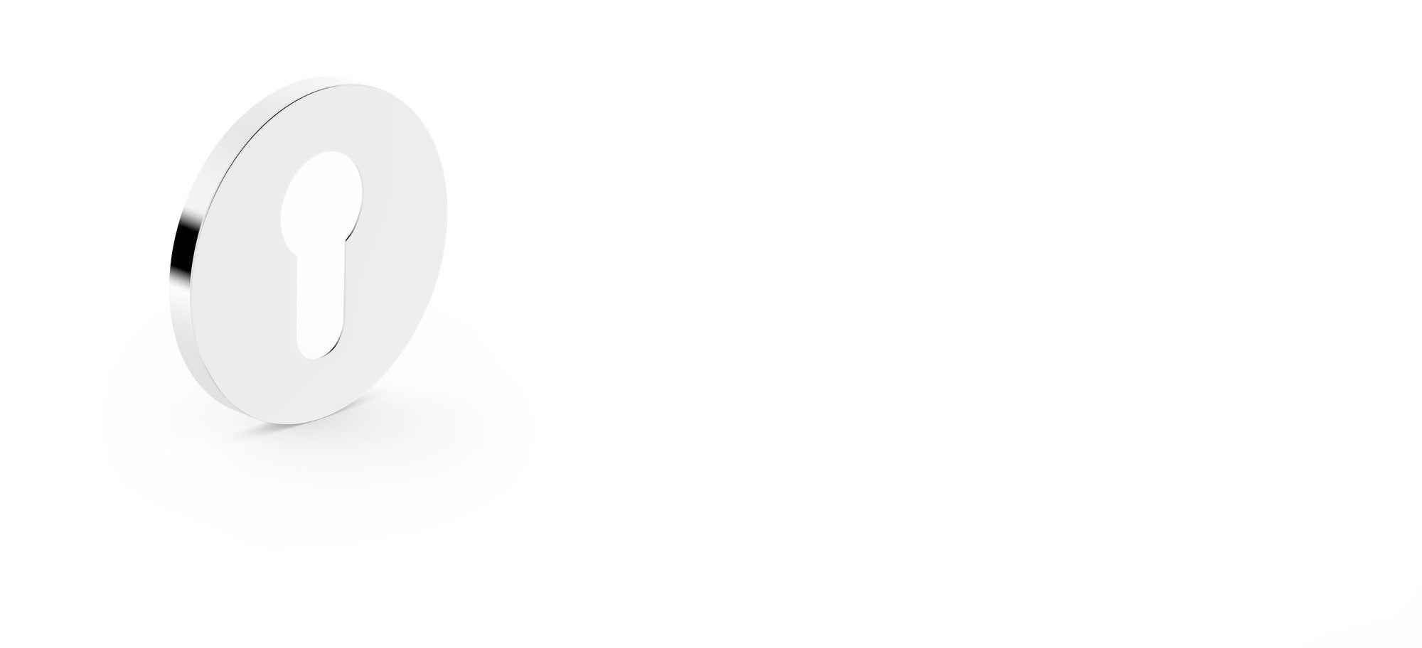 Rozeta na wkładkę Luna Slim chrom szczotkowany