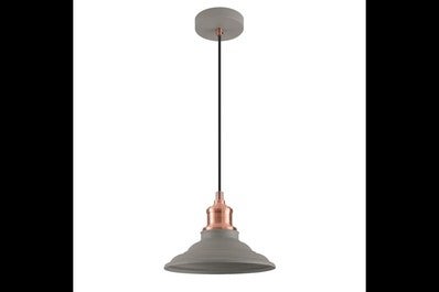Oprawa sufitowa LORET M 1x E27, szary, średnica 20,5cm, materiał metal