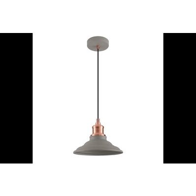 Oprawa sufitowa LORET M 1x E27, szary, średnica 20,5cm, materiał metal