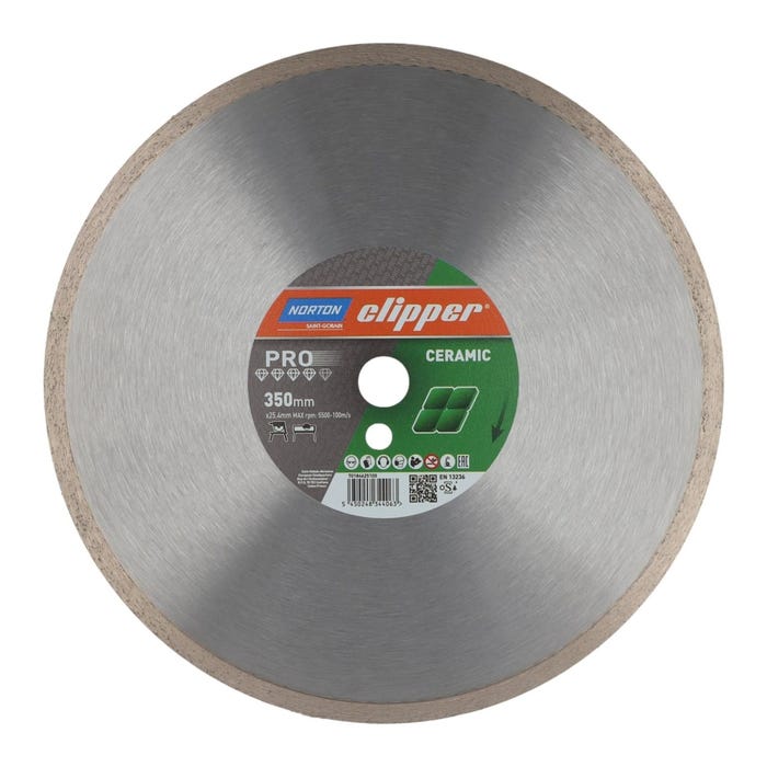 Tarcza diamentowa pełna 350x24,5 mm PRO CERAMIC