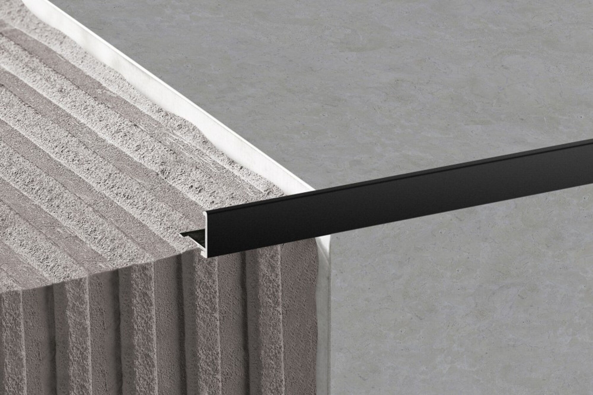 Profil narożny 8 mm  Aluminium 250 cm Czarny RAL 9005 mat CEZAR 1