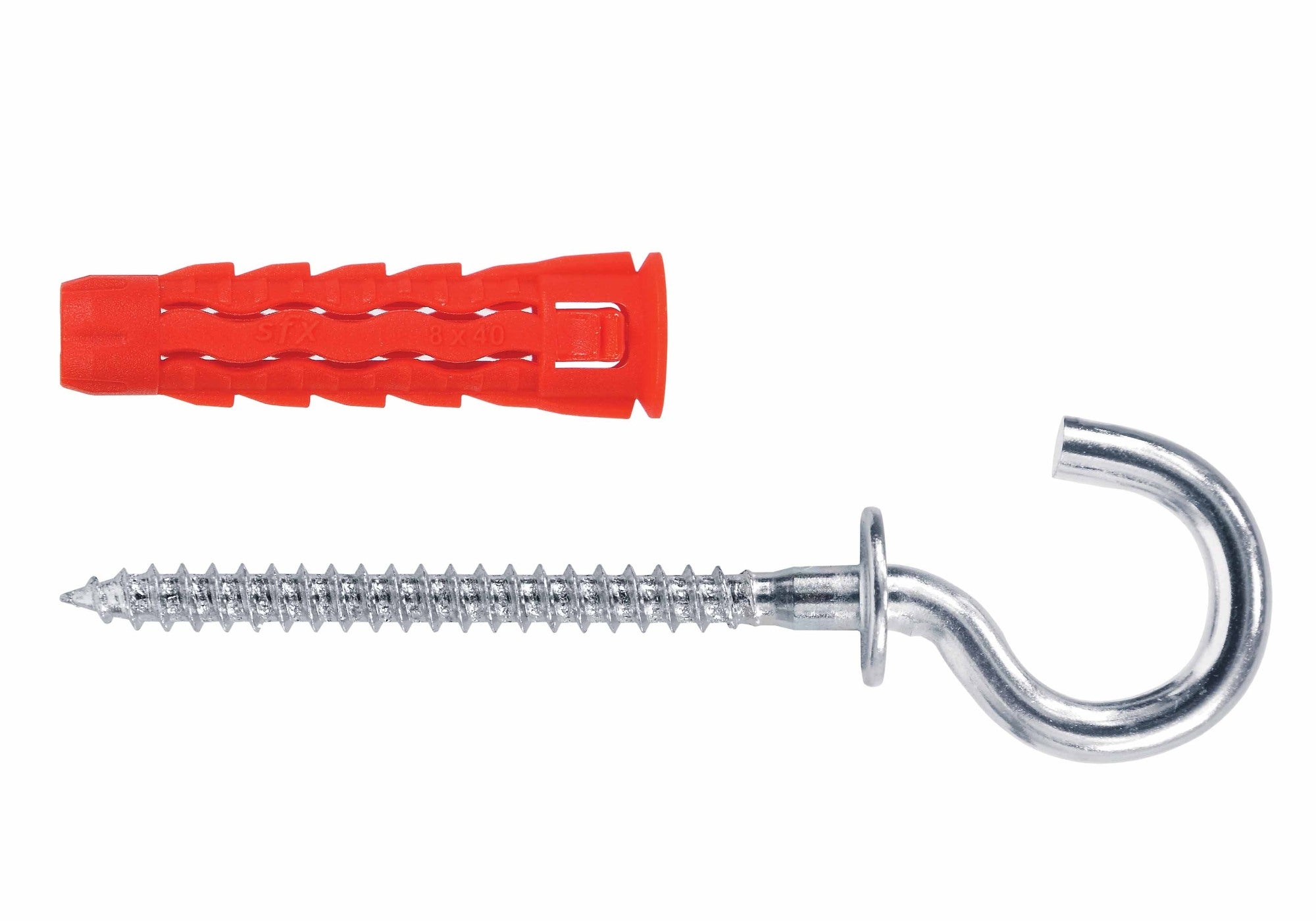 Kołek uniwersalny z hakiem C fi 8 40x83 mm (25 szt.)