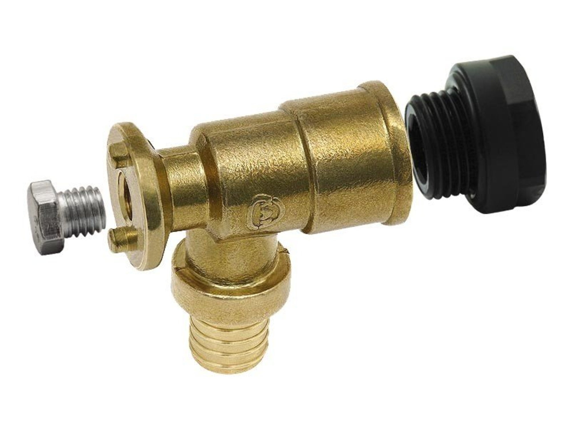 Kolano ścienne mosiężne Gwpush 18x2,5 G1/2L41