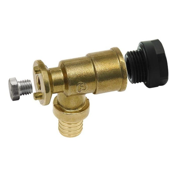 Kolano ścienne mosiężne Gwpush 18x2,5 G1/2L41
