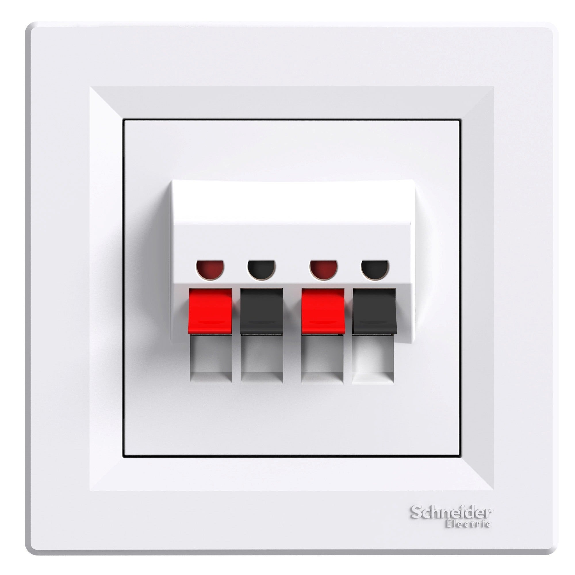 Schneider Asfora biały gniazdo głośnikowe pojedyncze 0