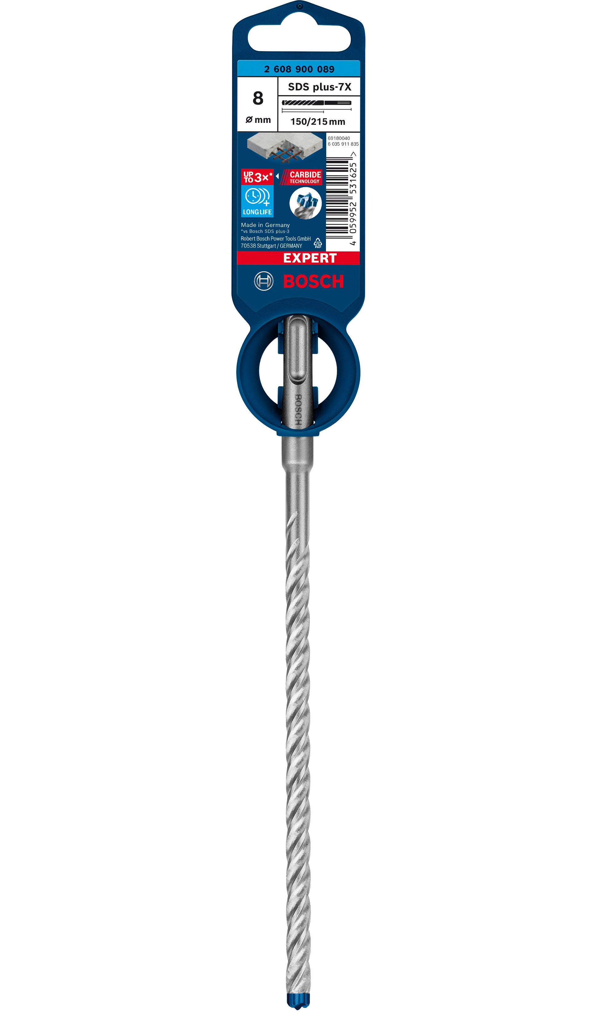 Wiertło do betonu 4-ostrzowe SDS-Plus 8x215 mm Bosch 1