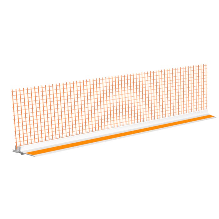 Listwa przyokienna PVC z siatką, 2.5 m 9/6 mm