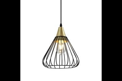 Oprawa sufitowa TESS 1x E27, czarno-złoty, średnica 24cm, materiał metal