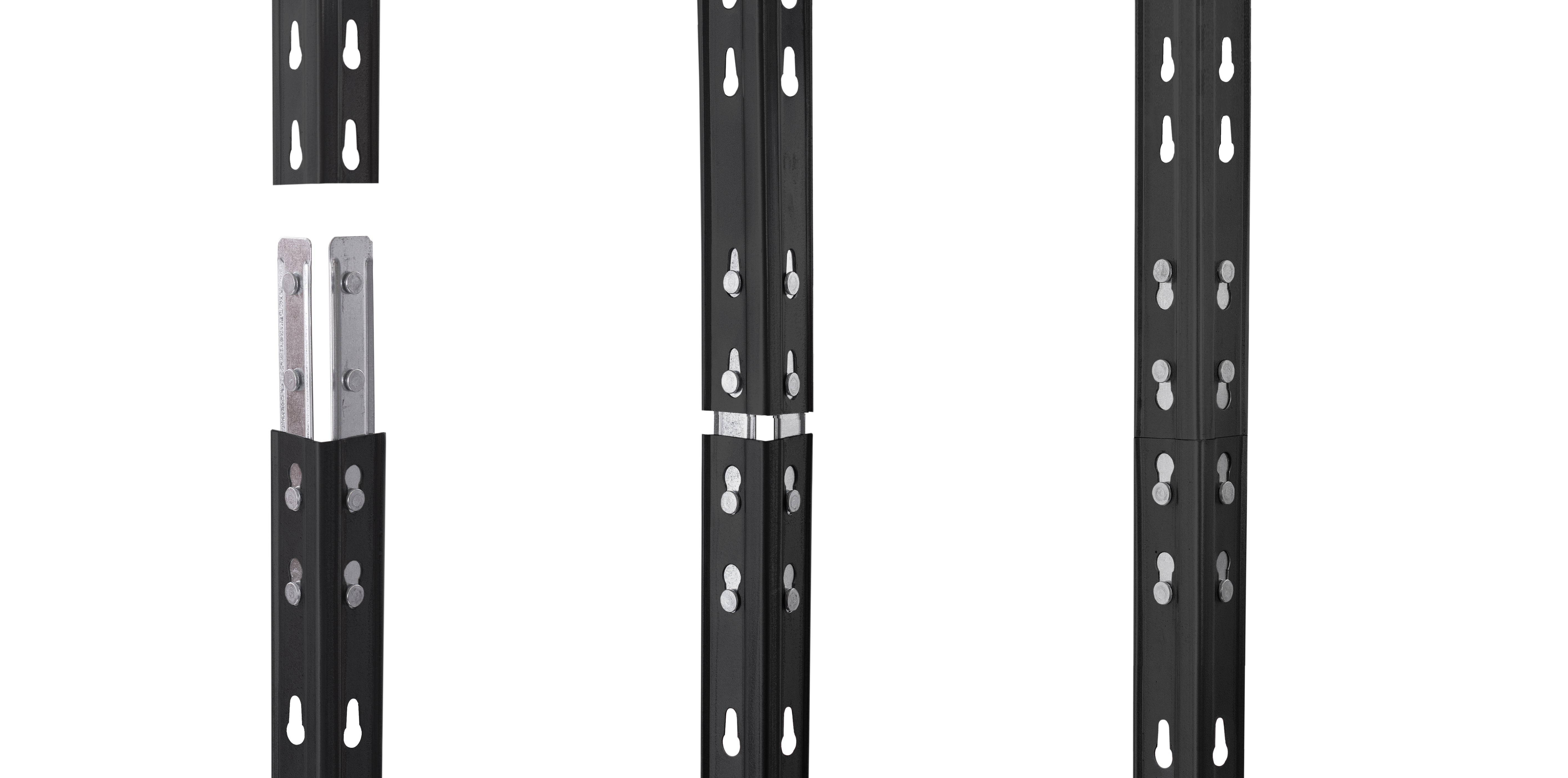 Regał magazynowy Rivet wym. 180x90x45 cm, 4 półki, nośćność 360 kg 3